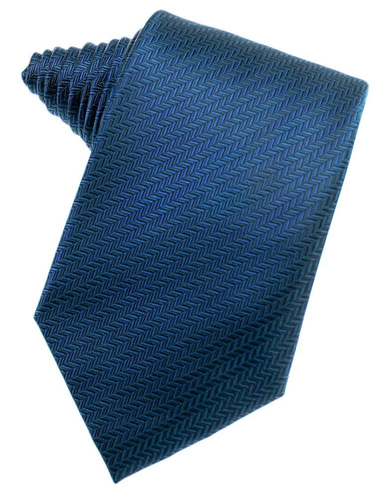 Sapphire Herringbone Suit Tie - Tuxedo Club