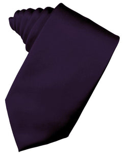 Amethyst Solid Satin Suit Tie - Tuxedo Club