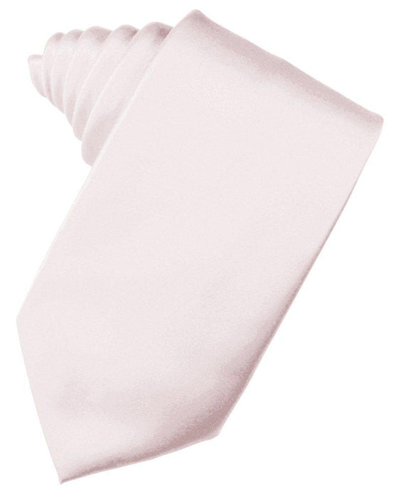 Blush Solid Satin Suit Tie - Tuxedo Club