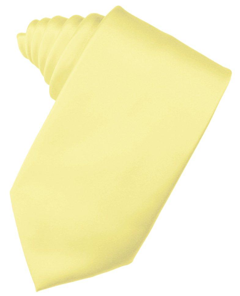 Canary Solid Satin Suit Tie - Tuxedo Club
