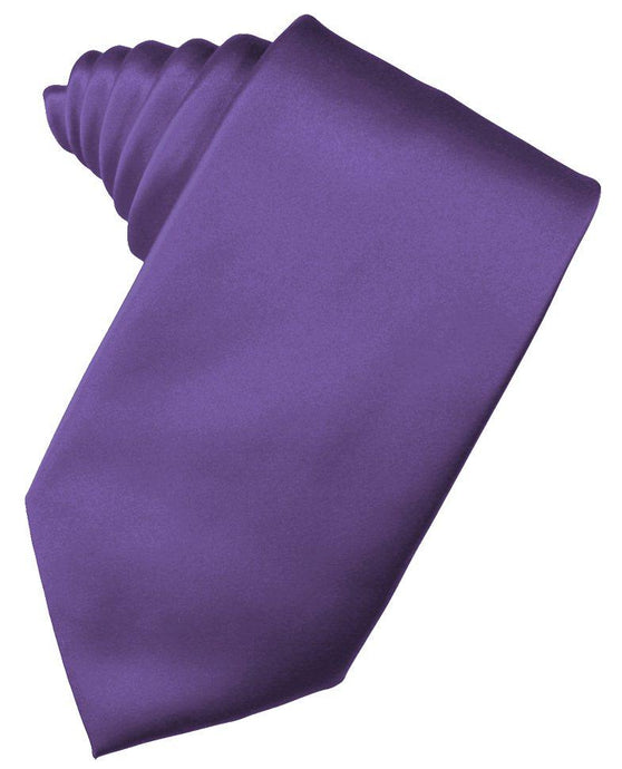 Freesia Solid Satin Suit Tie - Tuxedo Club