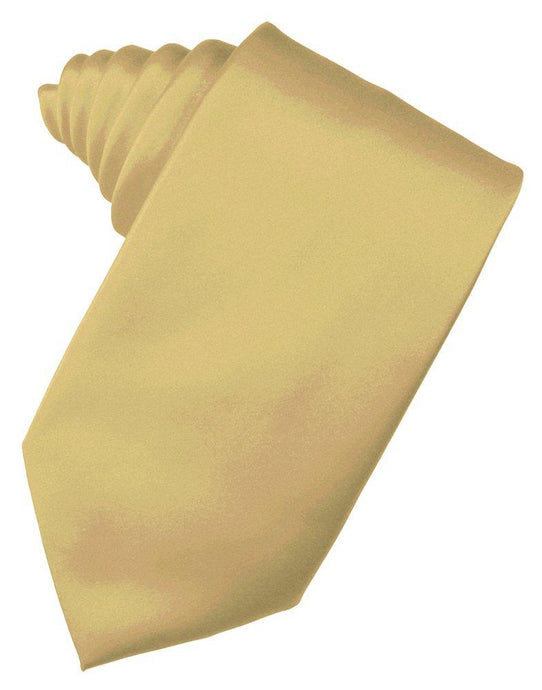 Harvest Maize Solid Satin Suit Tie - Tuxedo Club