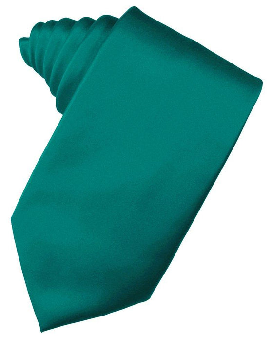 Jade Solid Satin Suit Tie - Tuxedo Club