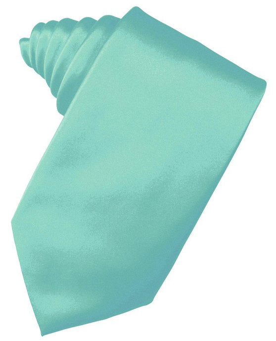 Mermaid Solid Satin Suit Tie - Tuxedo Club