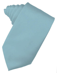 Mist Solid Satin Suit Tie - Tuxedo Club