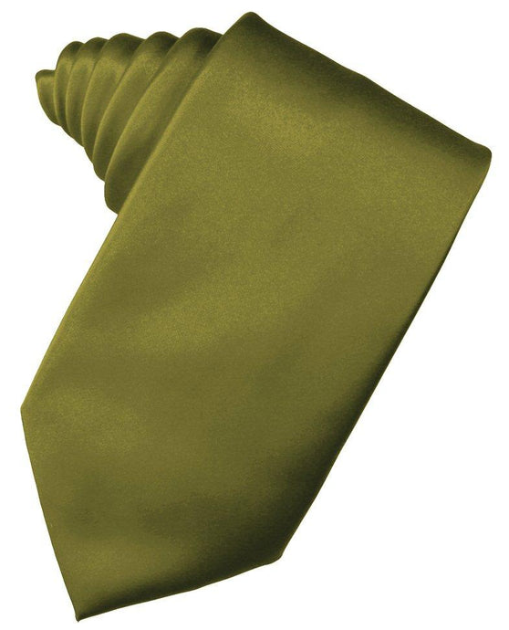 Moss Solid Satin Suit Tie - Tuxedo Club