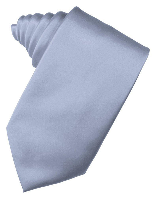 Periwinkle Solid Satin Suit Tie - Tuxedo Club