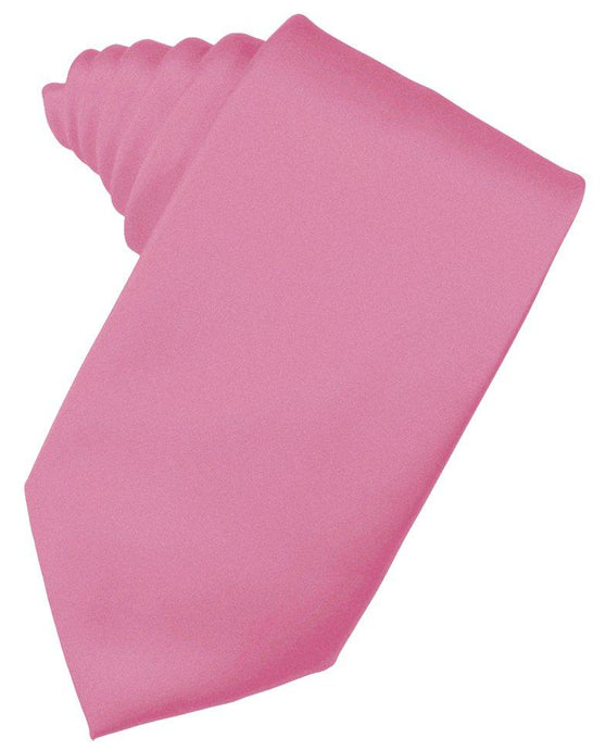 Rose Petal Solid Satin Suit Tie - Tuxedo Club