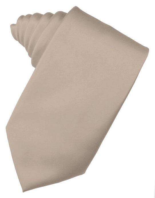 Stone Solid Satin Suit Tie - Tuxedo Club