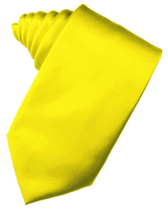 Sunbeam Solid Satin Suit Tie - Tuxedo Club