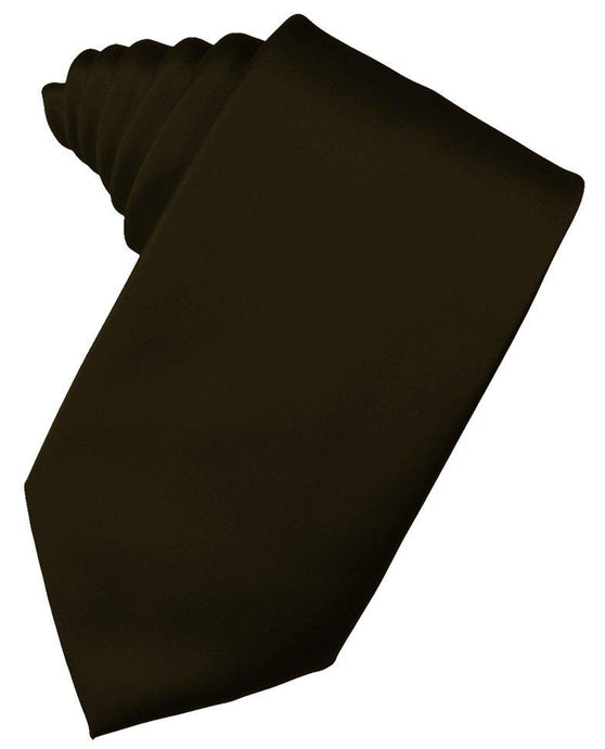 Truffle Solid Satin Suit Tie - Tuxedo Club