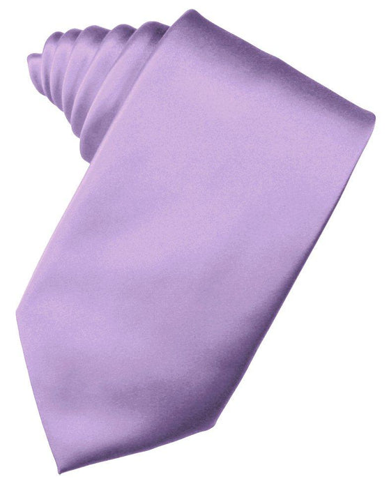 Wisteria Solid Satin Suit Tie - Tuxedo Club