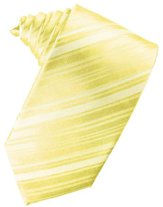 Canary Striped Satin Suit Tie - Tuxedo Club