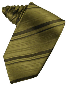 Fern Striped Satin Suit Tie - Tuxedo Club