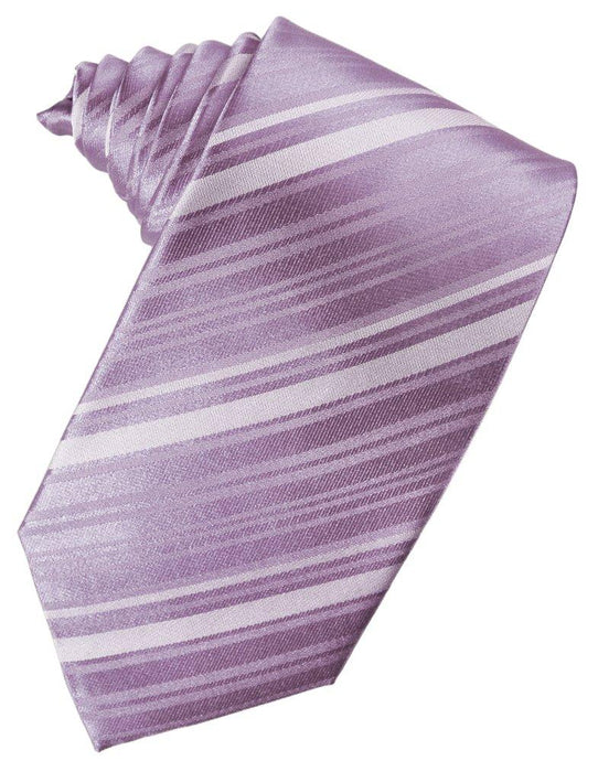 Heather Striped Satin Suit Tie - Tuxedo Club