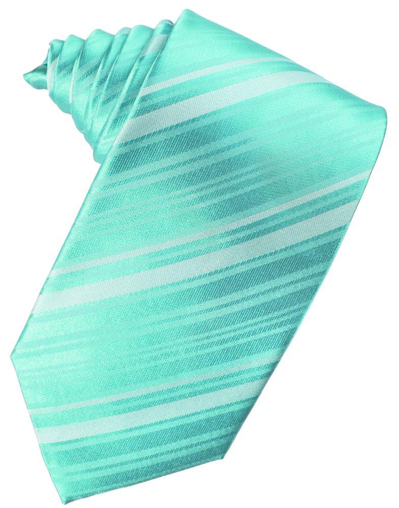Mermaid Striped Satin Suit Tie - Tuxedo Club