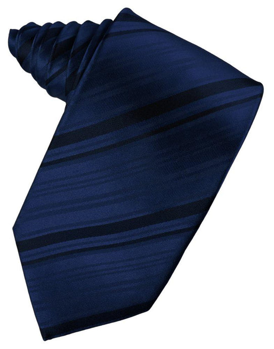 Peacock Striped Satin Suit Tie - Tuxedo Club
