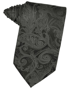 Charcoal Tapestry Suit Tie - Tuxedo Club