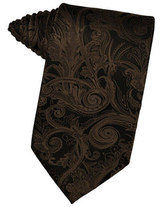 Chocolate Tapestry Suit Tie - Tuxedo Club