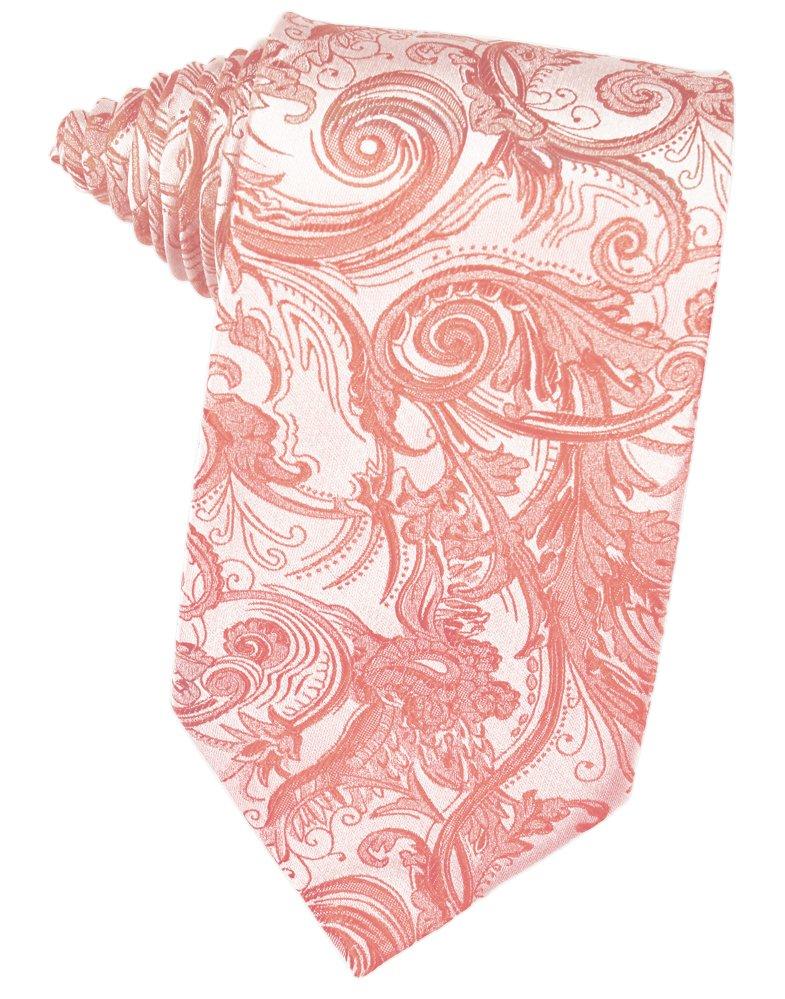 Coral Tapestry Suit Tie - Tuxedo Club