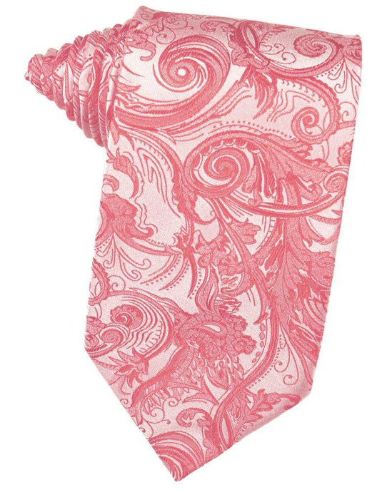 Guava Tapestry Suit Tie - Tuxedo Club