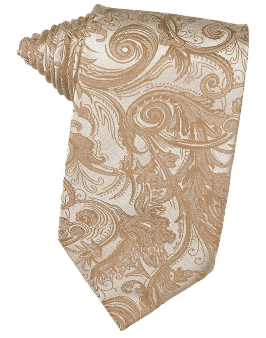 Latte Tapestry Suit Tie - Tuxedo Club