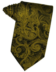 New Gold Tapestry Suit Tie - Tuxedo Club