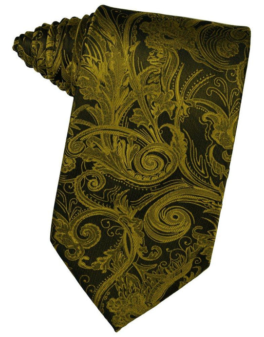 New Gold Tapestry Suit Tie - Tuxedo Club