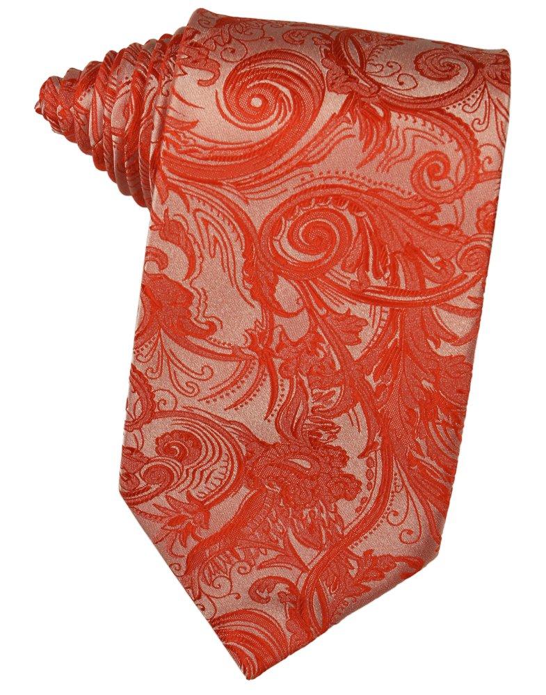 Persimmon Tapestry Suit Tie - Tuxedo Club