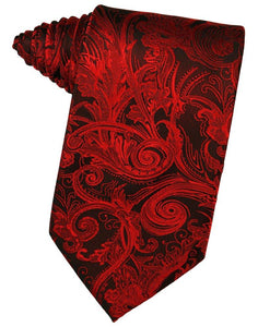 Scarlet Tapestry Suit Tie - Tuxedo Club