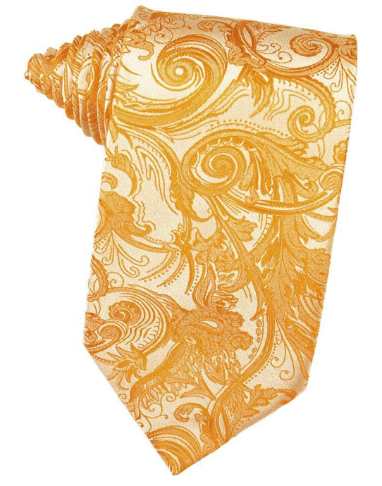 Tangerine Tapestry Suit Tie - Tuxedo Club