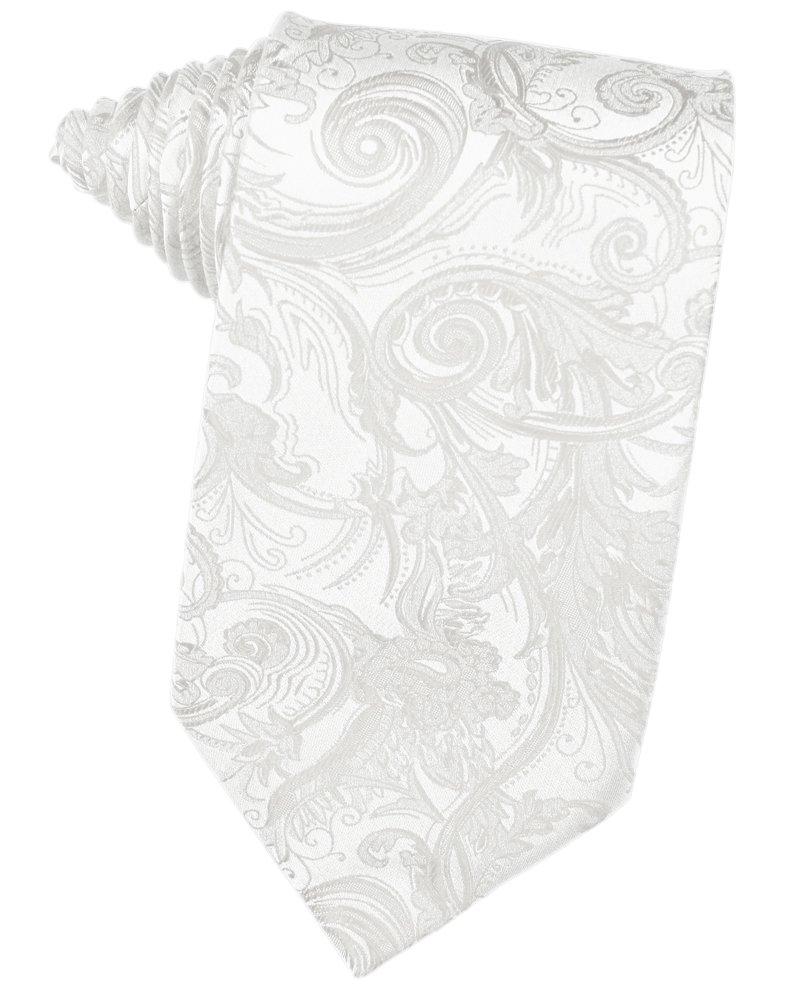 White Tapestry Suit Tie - Tuxedo Club