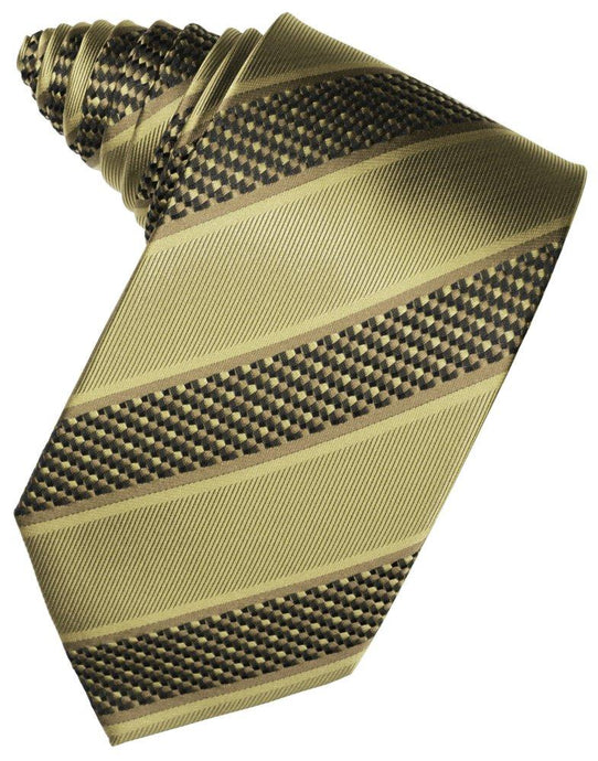 Champagne Venetian Stripe Suit Tie - Tuxedo Club