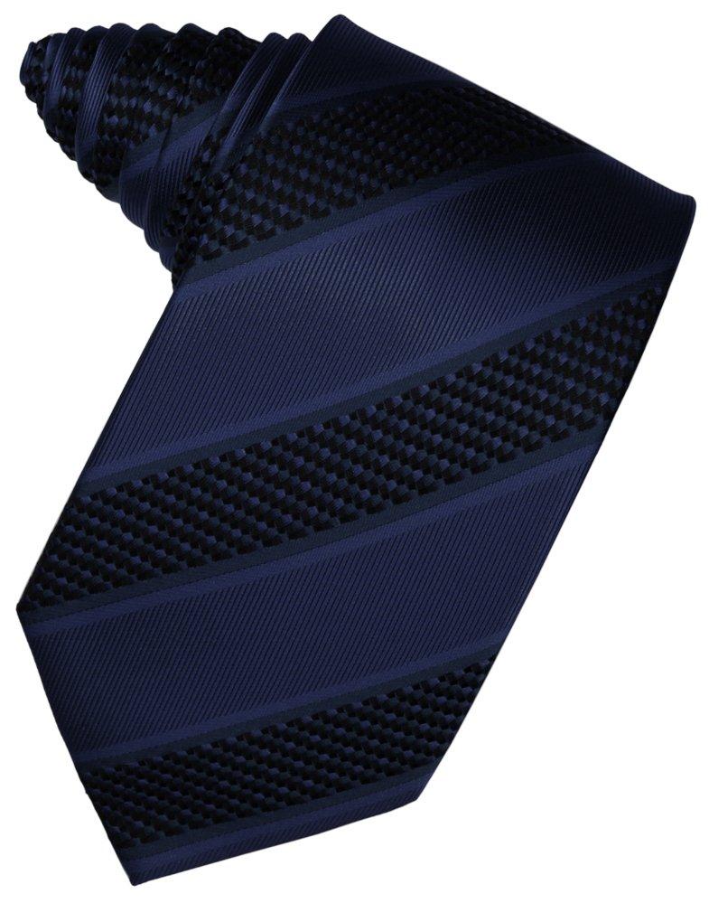 Navy Venetian Stripe Suit Tie - Tuxedo Club