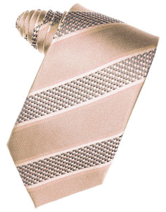 Peach Venetian Stripe Suit Tie - Tuxedo Club