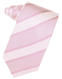 Pink Venetian Stripe Suit Tie - Tuxedo Club