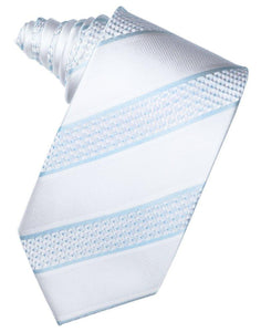 Powder Blue Venetian Stripe Suit Tie - Tuxedo Club