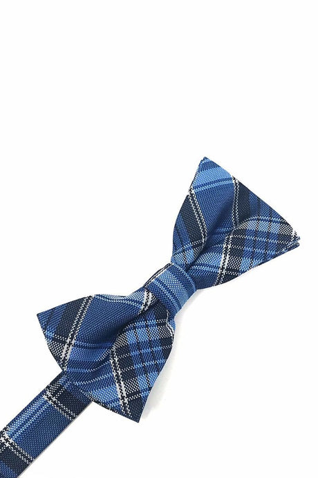Plaid Bow Tie in Blue by Cardi - Tuxedo Club