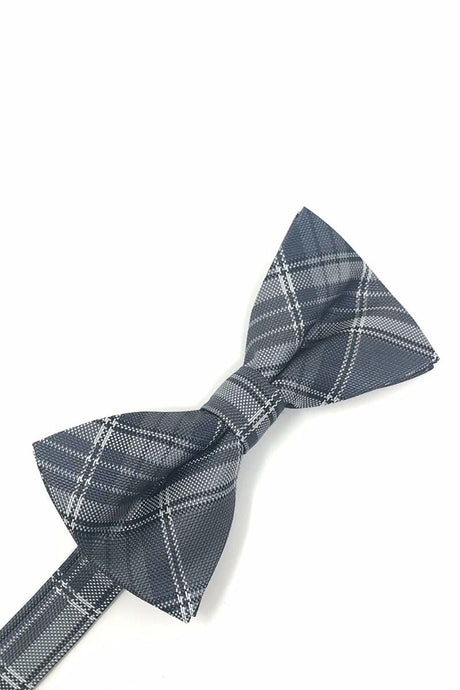 Plaid Bow Tie in Grey by Cardi - Tuxedo Club
