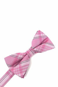Plaid Bow Tie in Pink by Cardi - Tuxedo Club