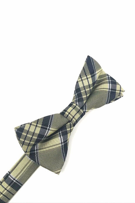 Plaid Bow Tie in Yellow by Cardi - Tuxedo Club