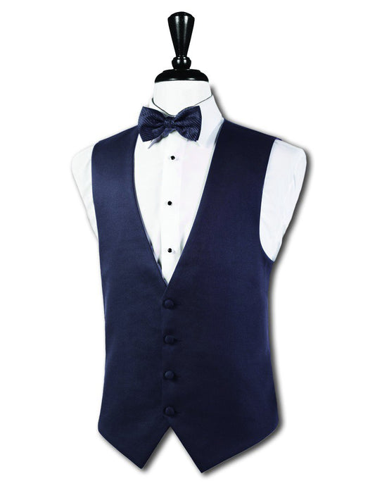 Navy Aspen/Fitzgerald Super 150's Vest - Tuxedo Club
