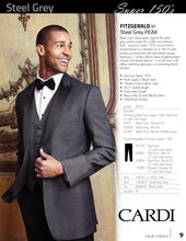 Load image into Gallery viewer, &#39;Fitzgerald&#39; Charcoal 1-Button Peak Tuxedo - Tuxedo Club