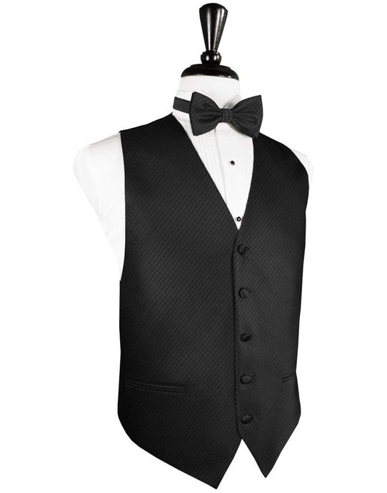 Black Palermo Tuxedo Vest - Tuxedo Club