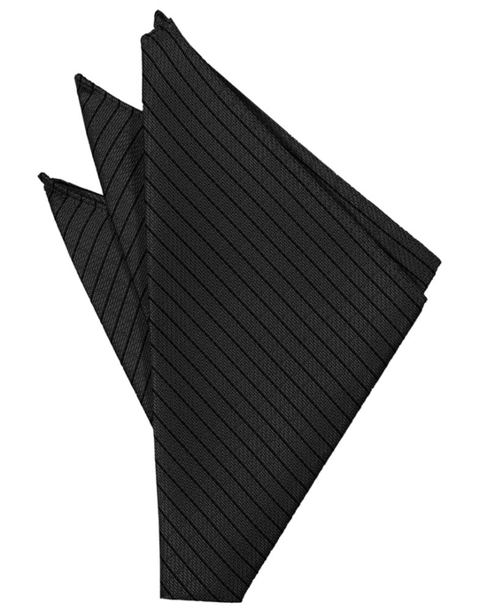 Black Palermo Pocket Square - Tuxedo Club
