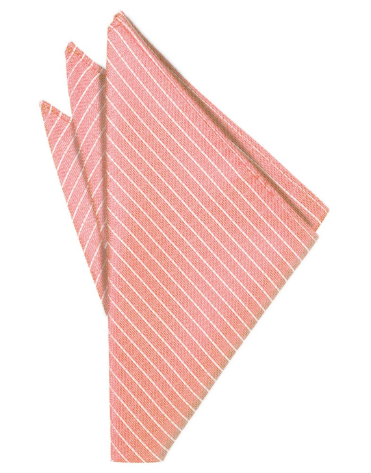 Coral Palermo Pocket Square - Tuxedo Club