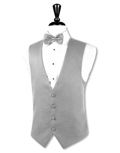 Perry Ellis 'Madison' Grey Tuxedo Vest - Tuxedo Club