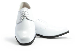 Revolution - Gloss White Tuxedo Shoes - Tuxedo Club