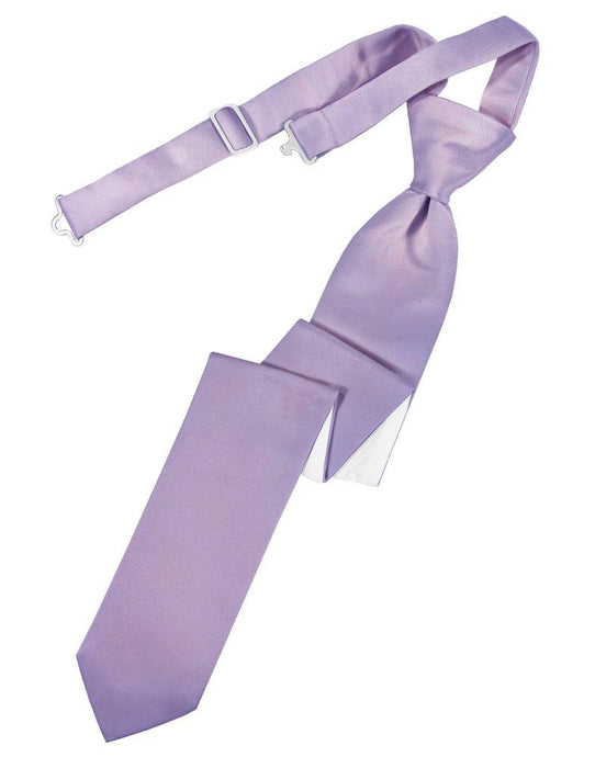 Heather Solid Satin Skinny Tie - Tuxedo Club