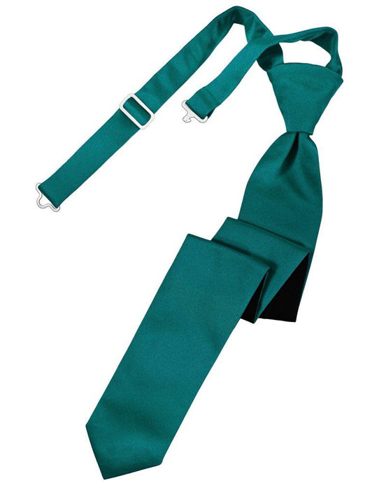 Jade Solid Satin Skinny Tie - Tuxedo Club